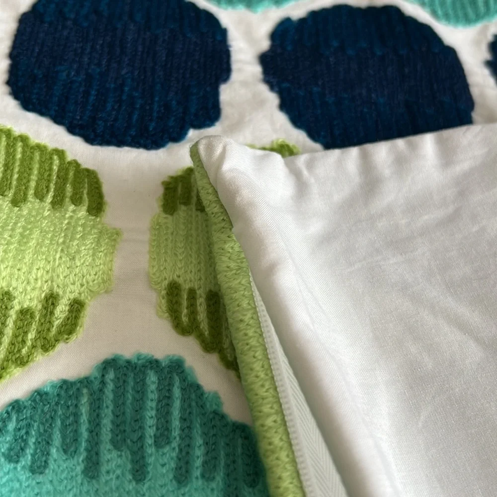 Gorgeous cushion cover modern design blue teal and green colors New no tag